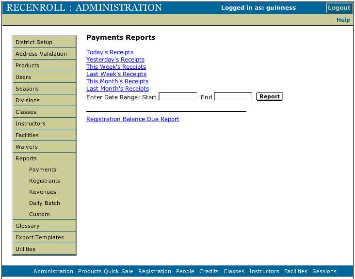 Report Setup 1