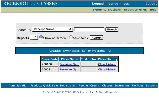 Classes 1