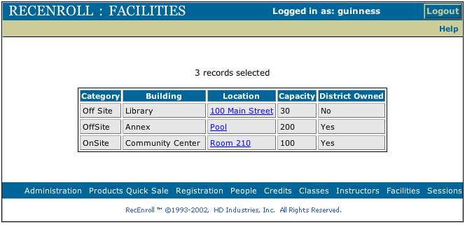 Facilities 1